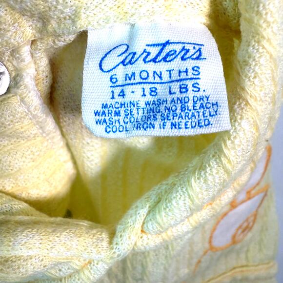 Vintage Baby Romper Unisex Infant Size 6 months Butter Yellow - Picture 7 of 10